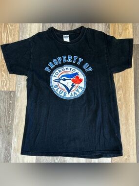 Toronto Blue Jays Kids Short-Sleeve Black Graphic Tee